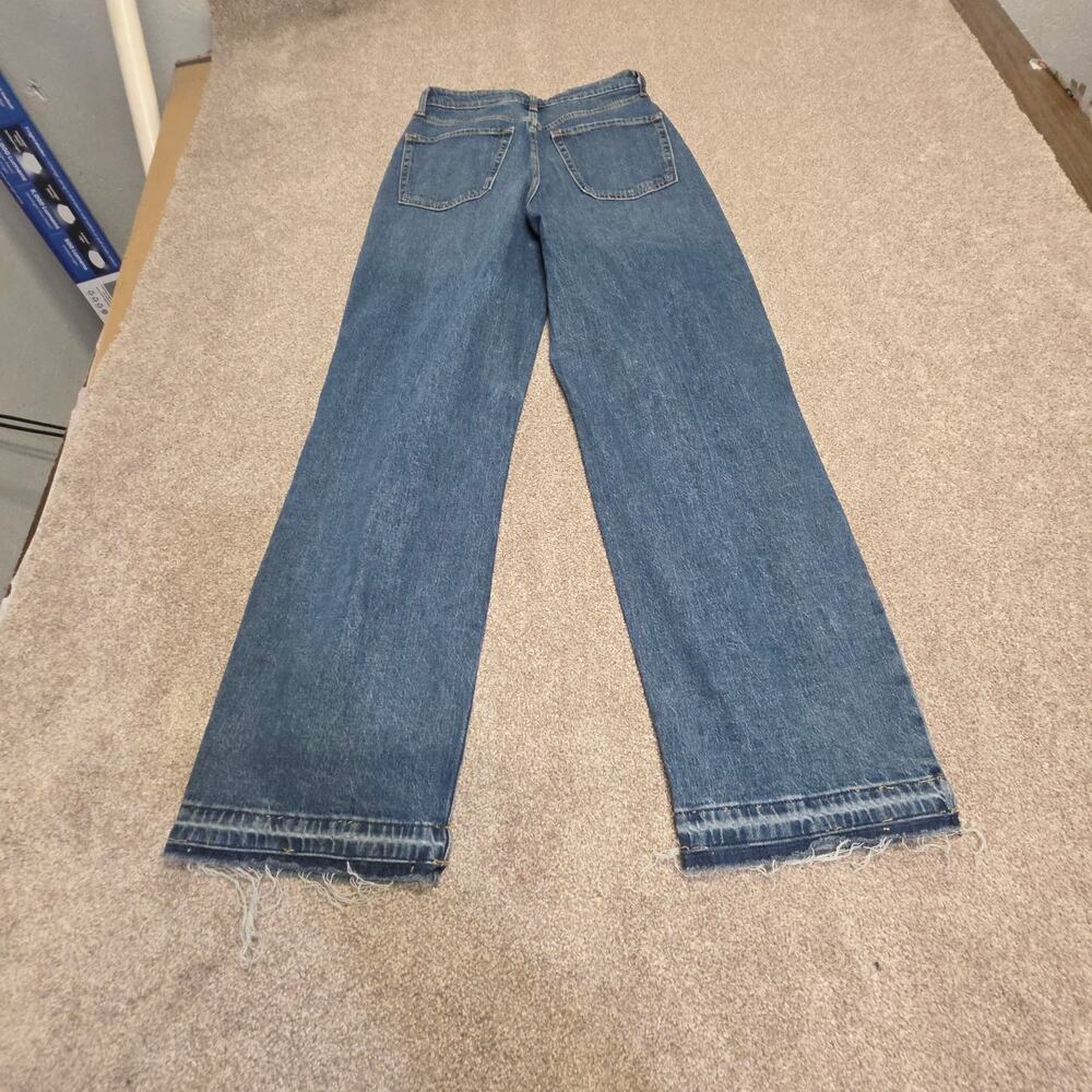 Wild Fable Highest Rise Baggy Jeans Women's 6/28R Distressed Raw Hem Wide Leg